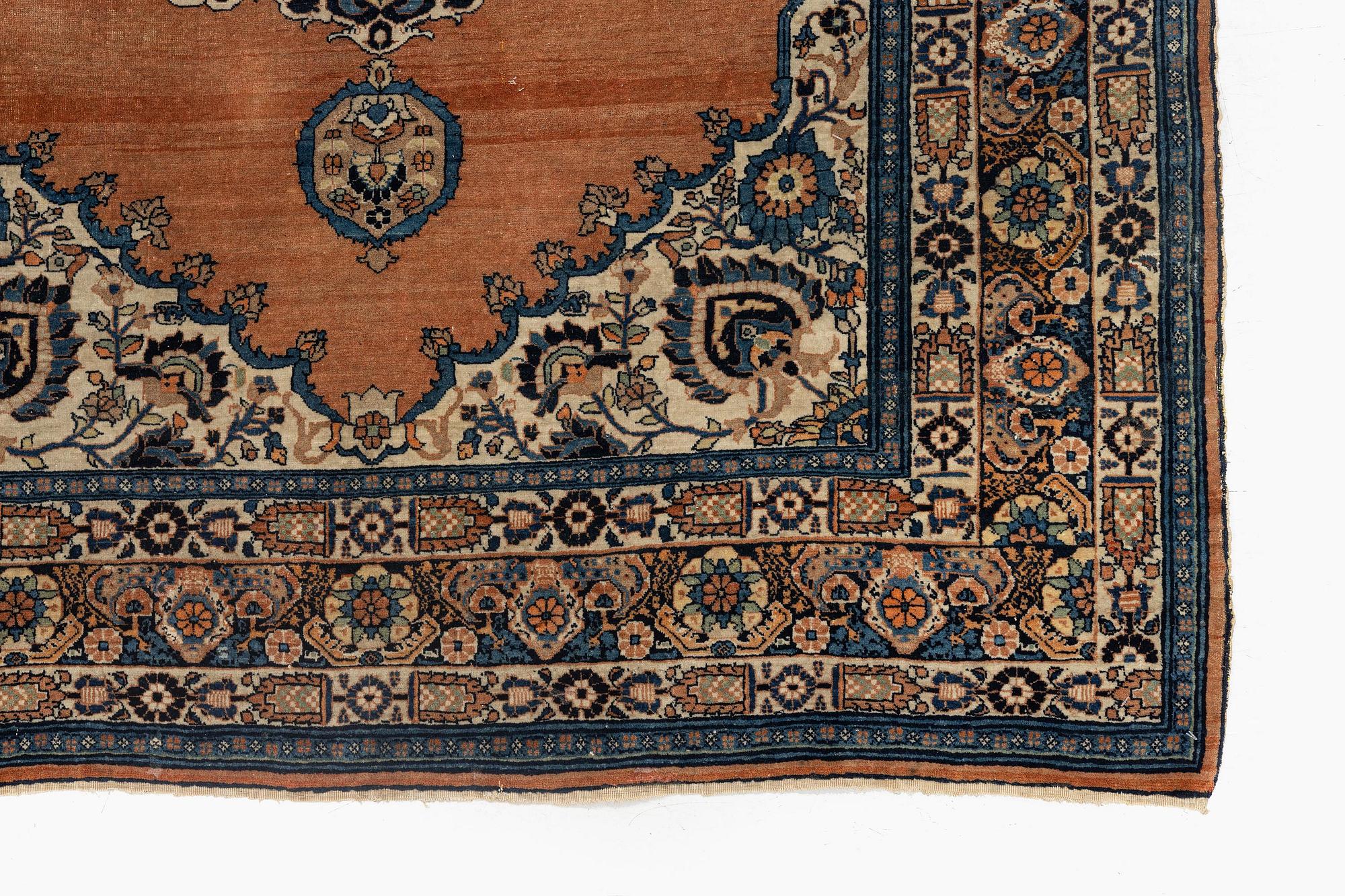 An antique 'Haj Jalili' Tabriz carpet, Northwest Persia, c. 185 x 141 cm.