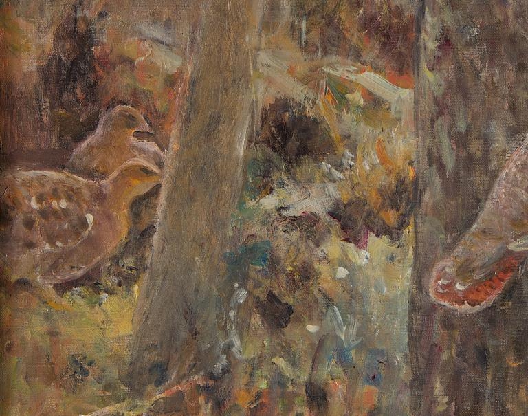 Emil Edvard Danielsson, Capercaillies in a Forest.