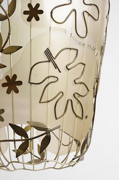 Hans Bergström, a rare ceiling lamp model "5A", ateljé Lyktan, Åhus, 1940s.