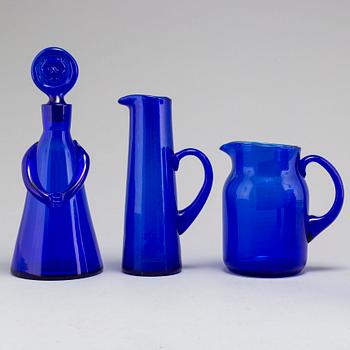 ERIK HÖGLUND, parti glas, 17 delar, Boda, Strömbergshyttan mm.