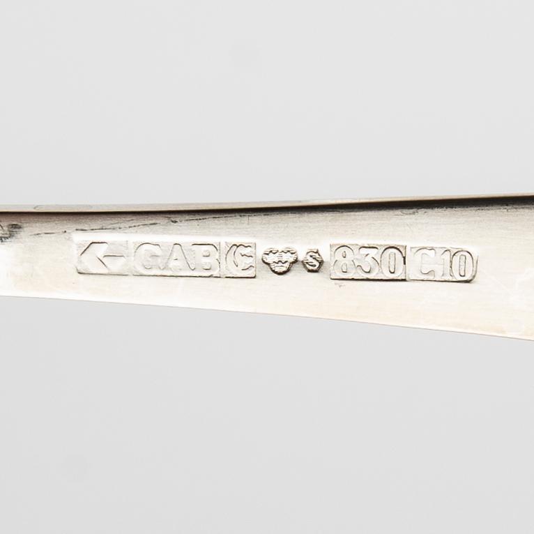 Jacob Ängman, Cutlery service, 85 pieces, "Rosenholm", CG Hallberg, Stockholm.