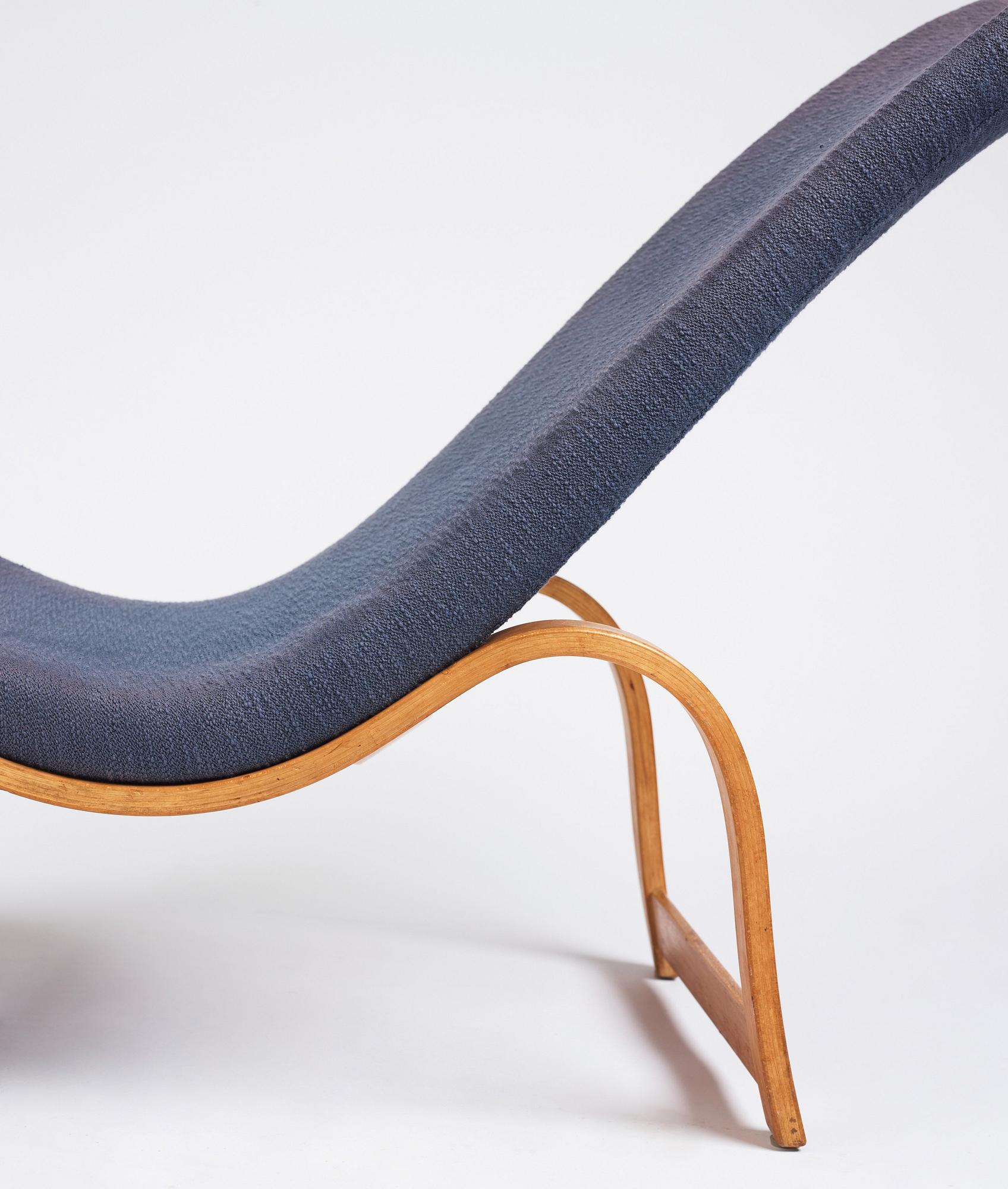 Bruno Mathsson, an easy chair and footstool, model '36', Firma Karl Mathsson, Sweden 1940.