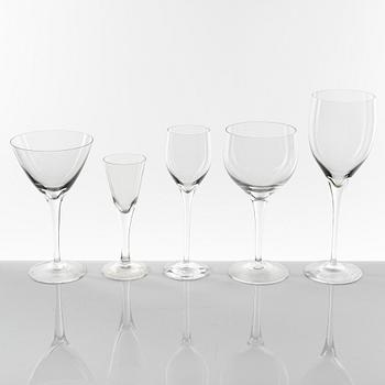 Nils Landberg, glasservis, 40 delar, "Illusion", Orrefors.