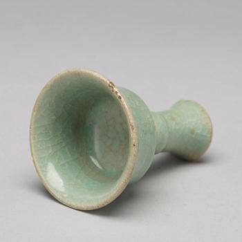 A celadon glazed bowl and stemcup, Song/Yuan dynasty.