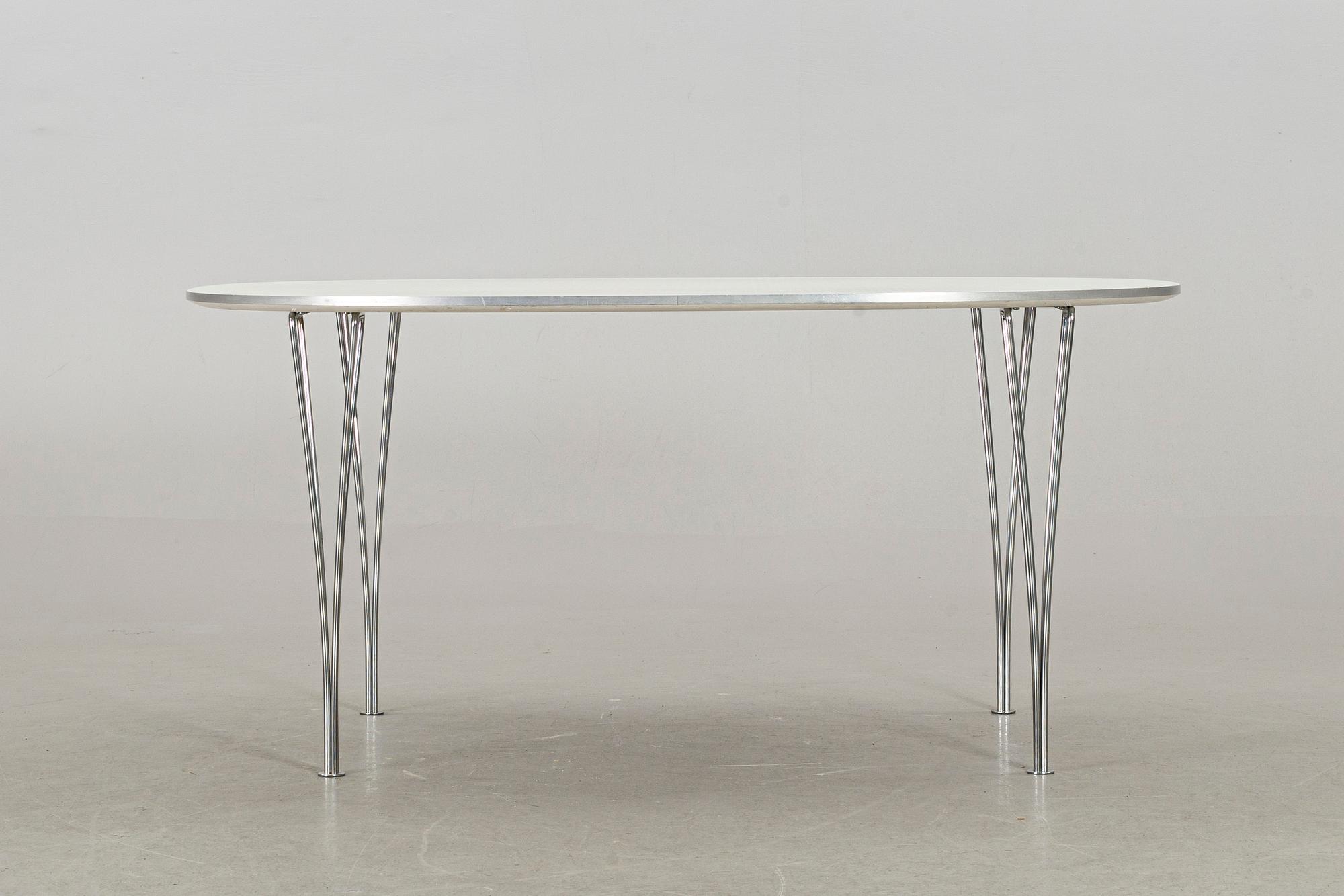 A BRUNO MATHSSON & PIET HEIN "SUPERELLIPS" TABLE, Fritz Hansen, Denmark 2007.