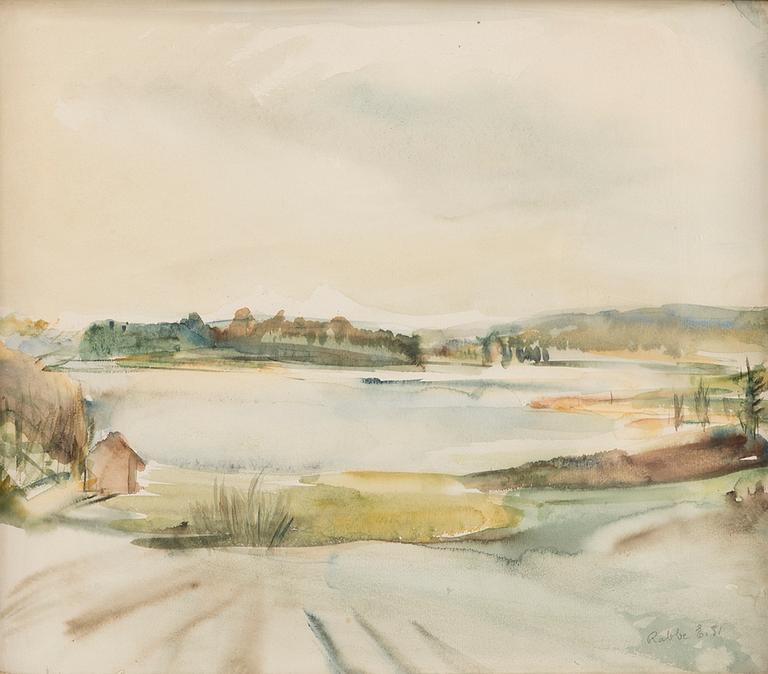 RABBE ENCKELL, water color, signed and dated -31.