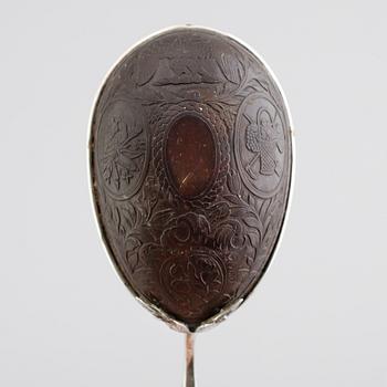 SOPPSLEV, silver, kokosnöt, 1800-tal.