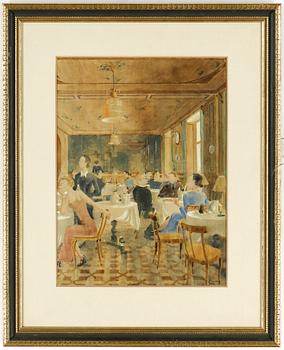 Rudolf Carlborg · RUDOLF CARLBORG, akvarell med täckvitt, signerad och daterad 1942.