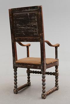 KARMSTOL, barock, 1700-tal.