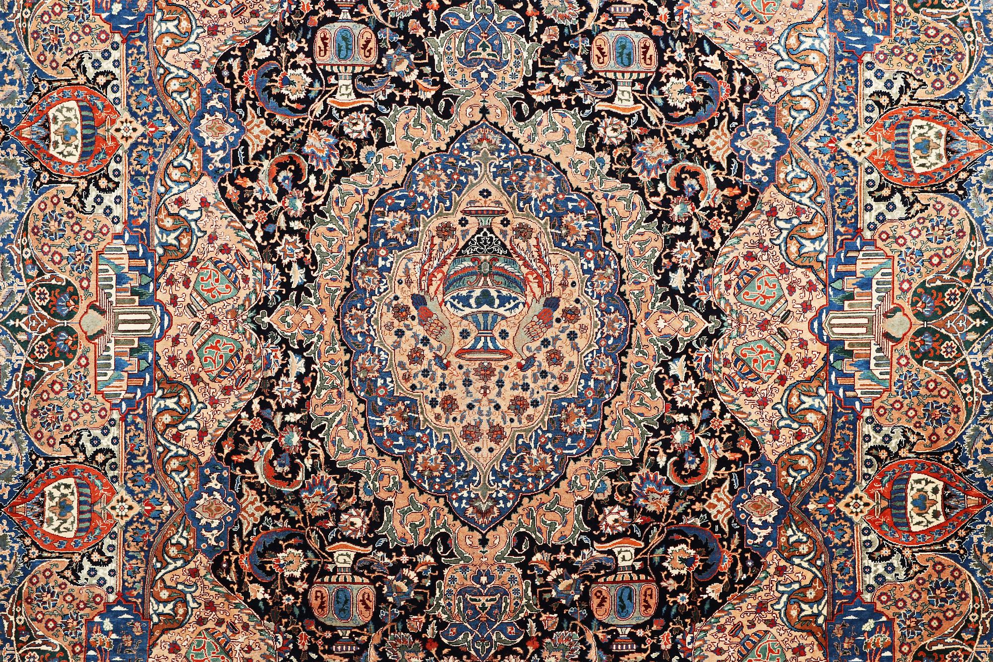 A carpet, Kashmar, ca 392 x 296 cm.