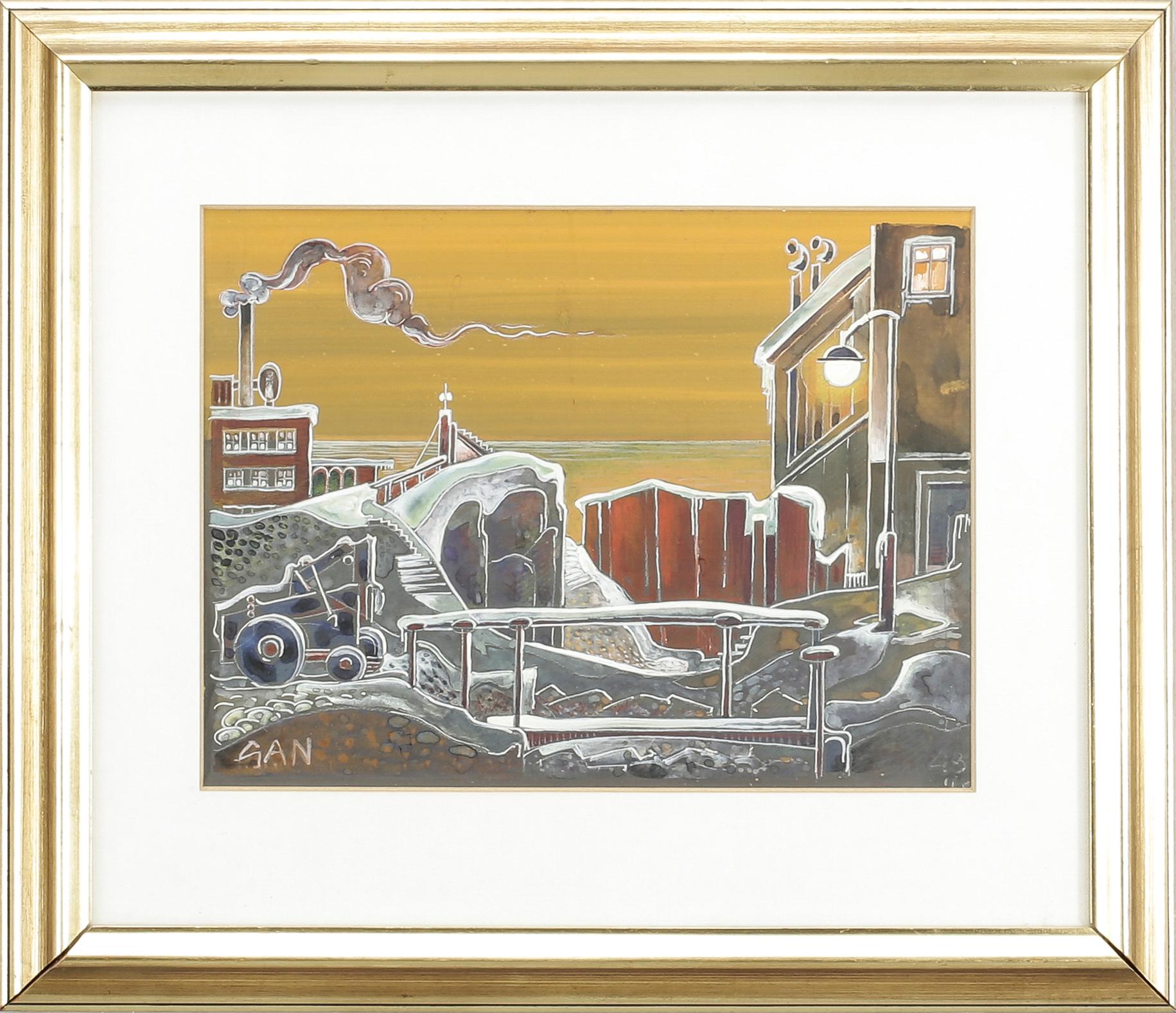 Gösta Adrian-Nilsson, gouache, monogramsignerad samt daterad 48.