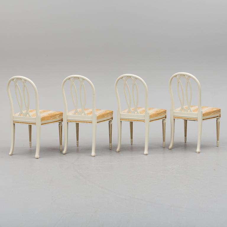 A first half of the 20th century Gustavian style five pcs furniture suite.