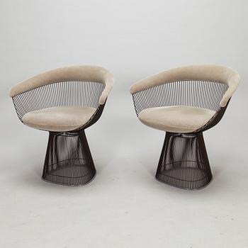 Warren Platner, a pair of six "Platner Side Chair" chairs, Knoll International, post 1966.