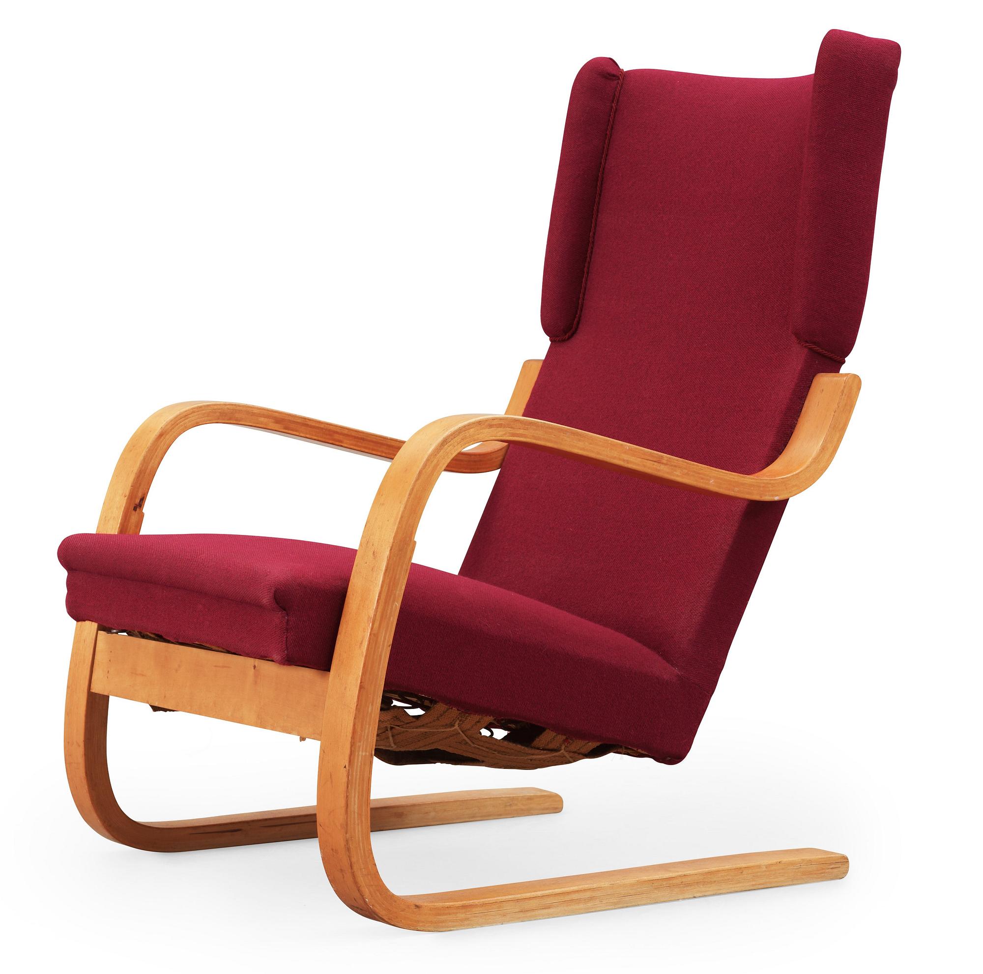 Alvar Aalto, An Alvar Aalto 'model 401' easy chair by O.y Huonekalu-ja Rakennustyötehdas A.B, for Artek, Finland probably 1940's.