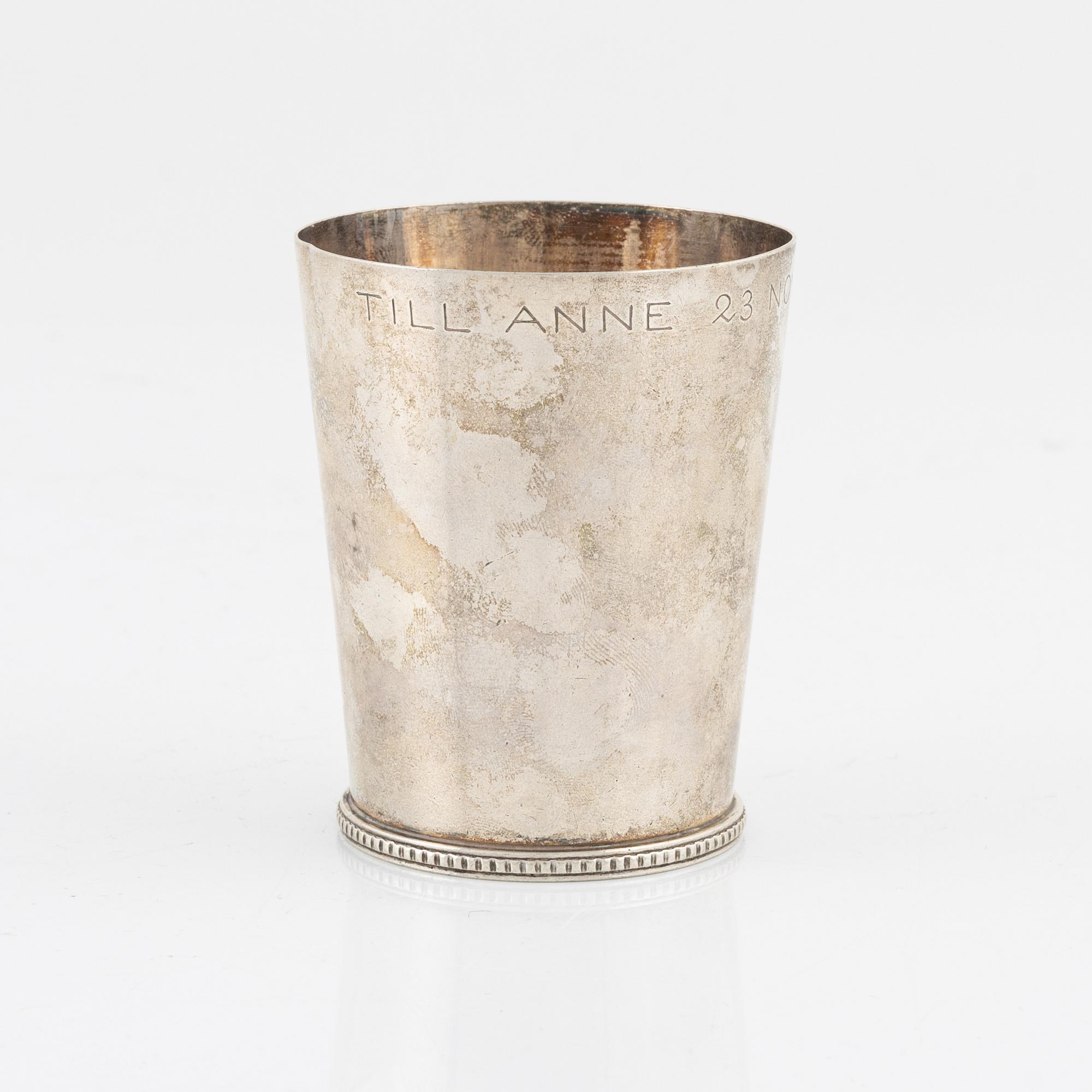Wiwen Nilsson, bägare, silver, Anders Nilsson, Lund, 1941.