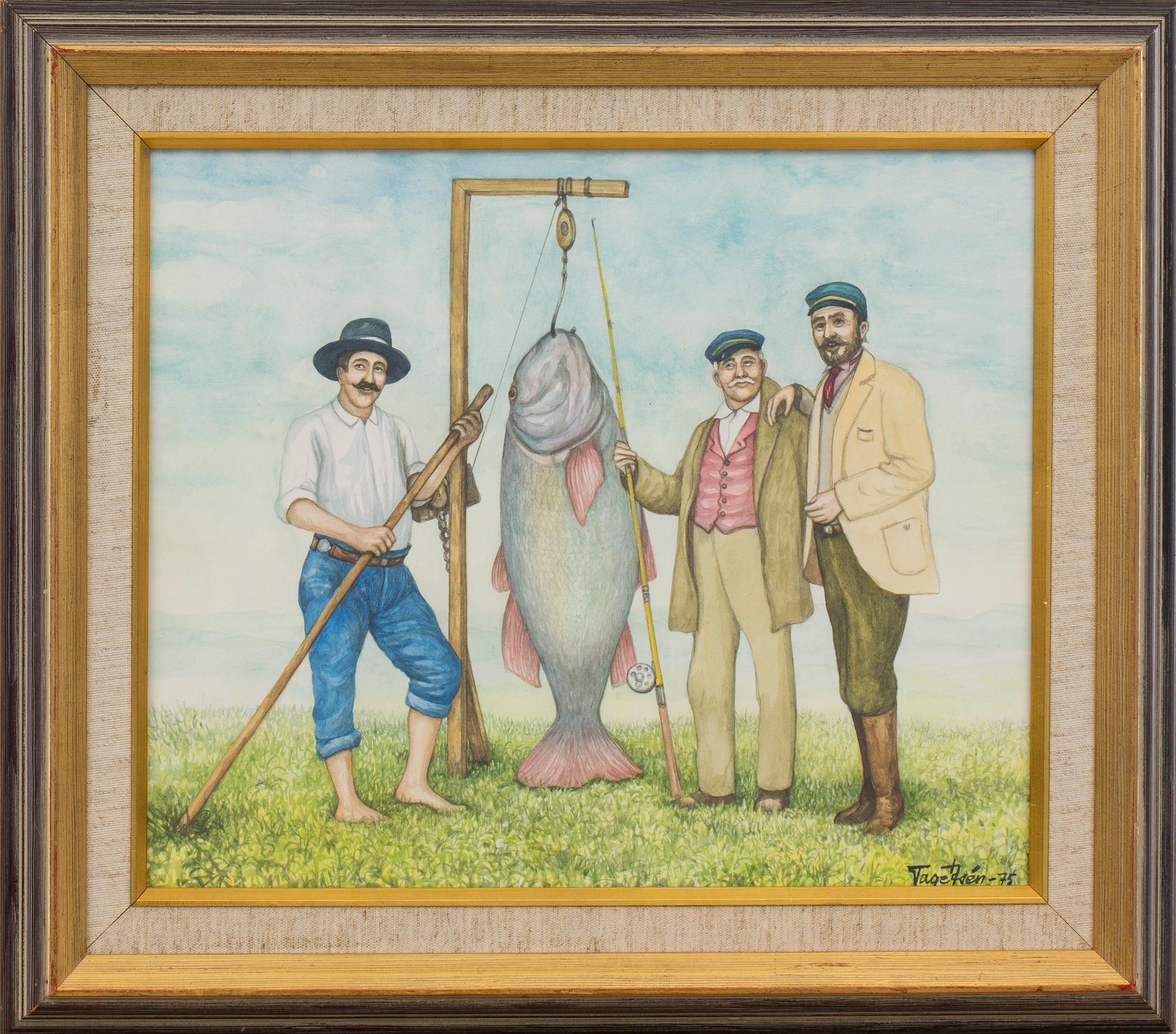 TAGE ÅSÉN, akvarell, signerad och daterad -75.