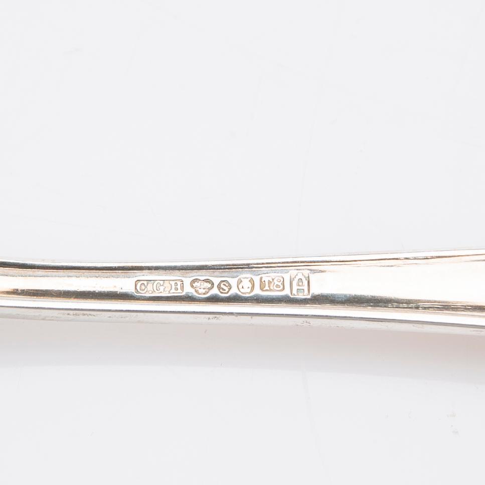 Silverbestick, 36 st, Chippendale, bl.a. Johansson J M, Göteborg, 1942-1945.
