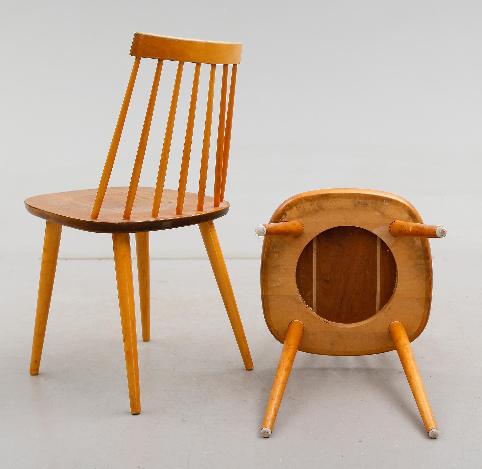 PINNSTOLAR, 4 st, "Pinocchio", Yngve Ekström, 1900-talets mitt.