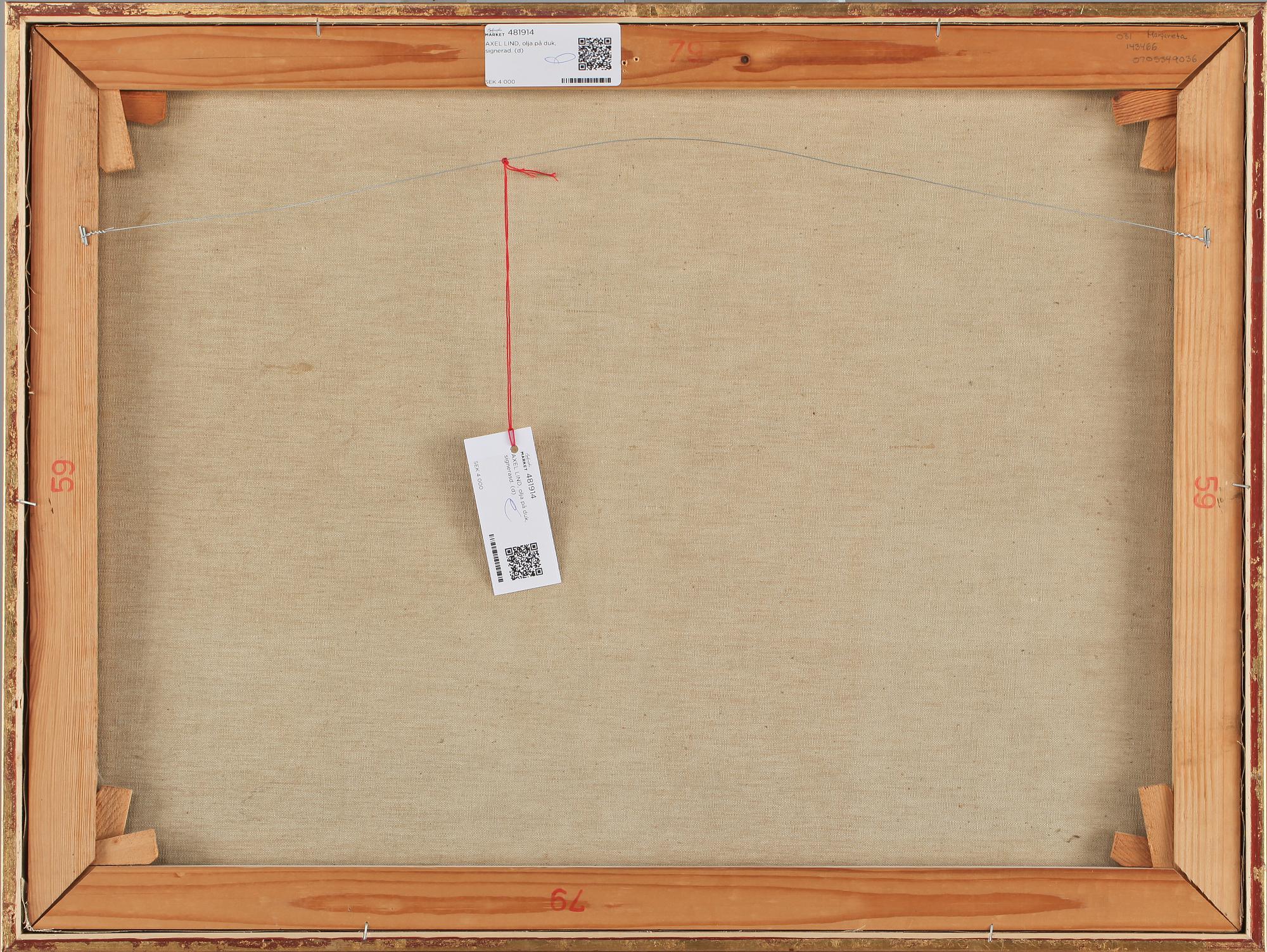 AXEL LIND, olja på duk, signerad.