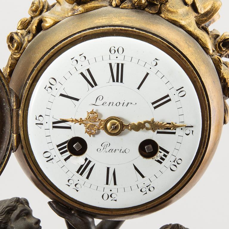 A Louis XVI-style table clock around 1900.