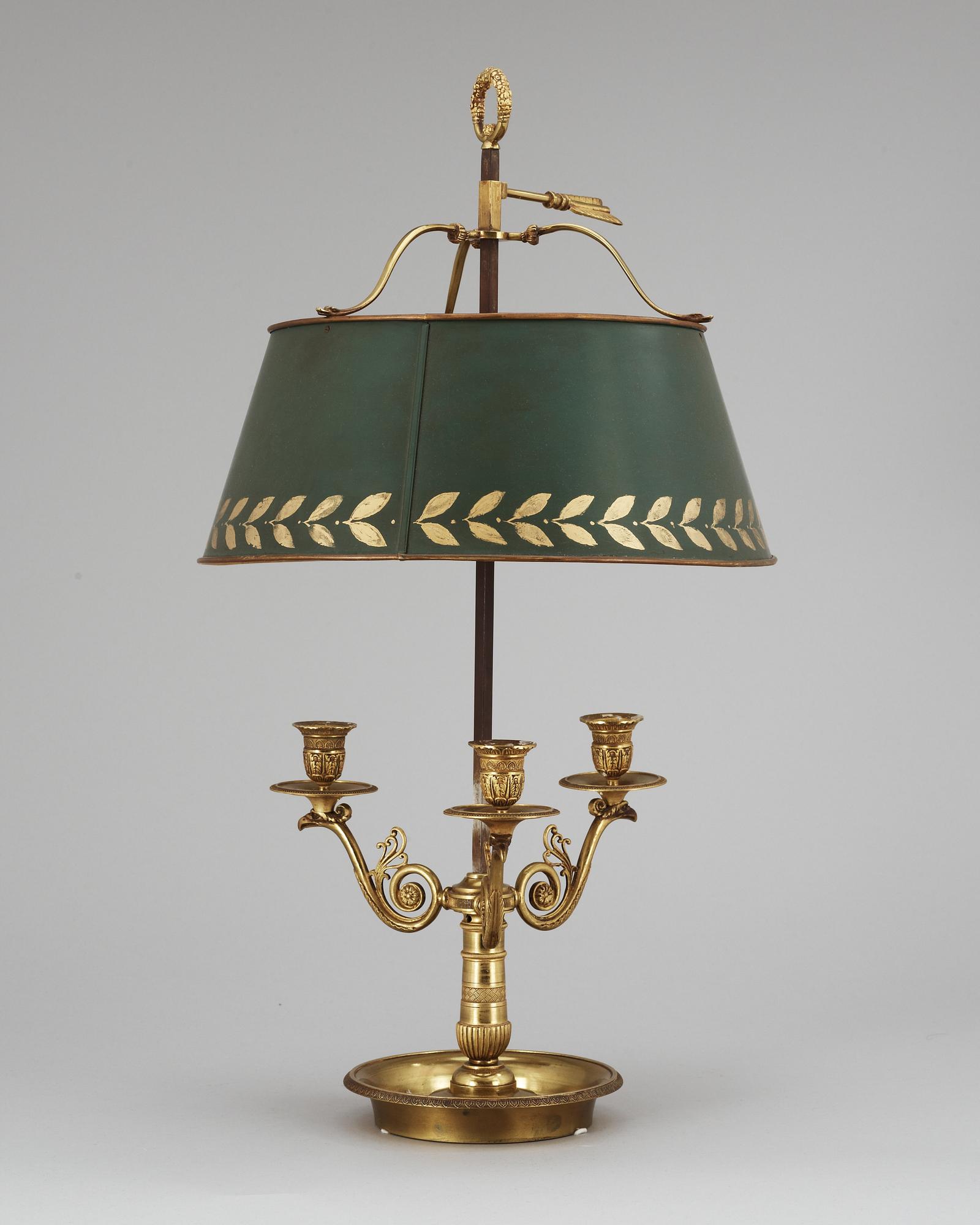 An empire style table lamp.