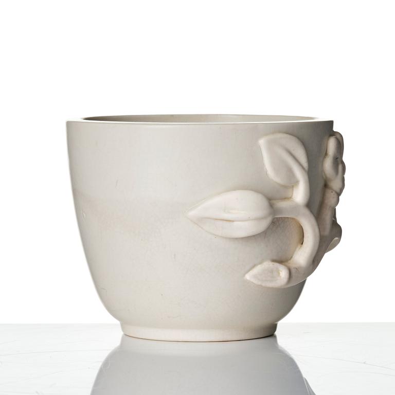 Wilhelm Kåge, a "Carrara" ceramic vase and bowl, Gustavsberg 1930s-40s.