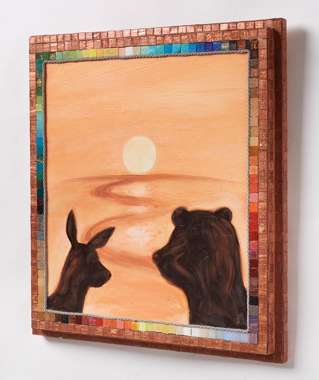 Ernst Billgren, Bear and reer at Sunset.