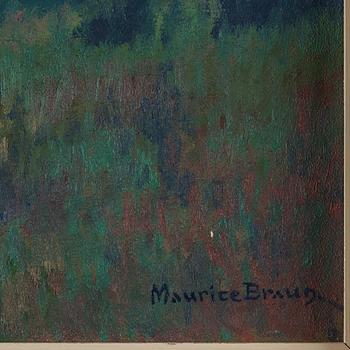 Maurice Braun, Moonlit forest landscape.