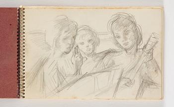 Lotte Laserstein, 10 små skissblock med teckningar.