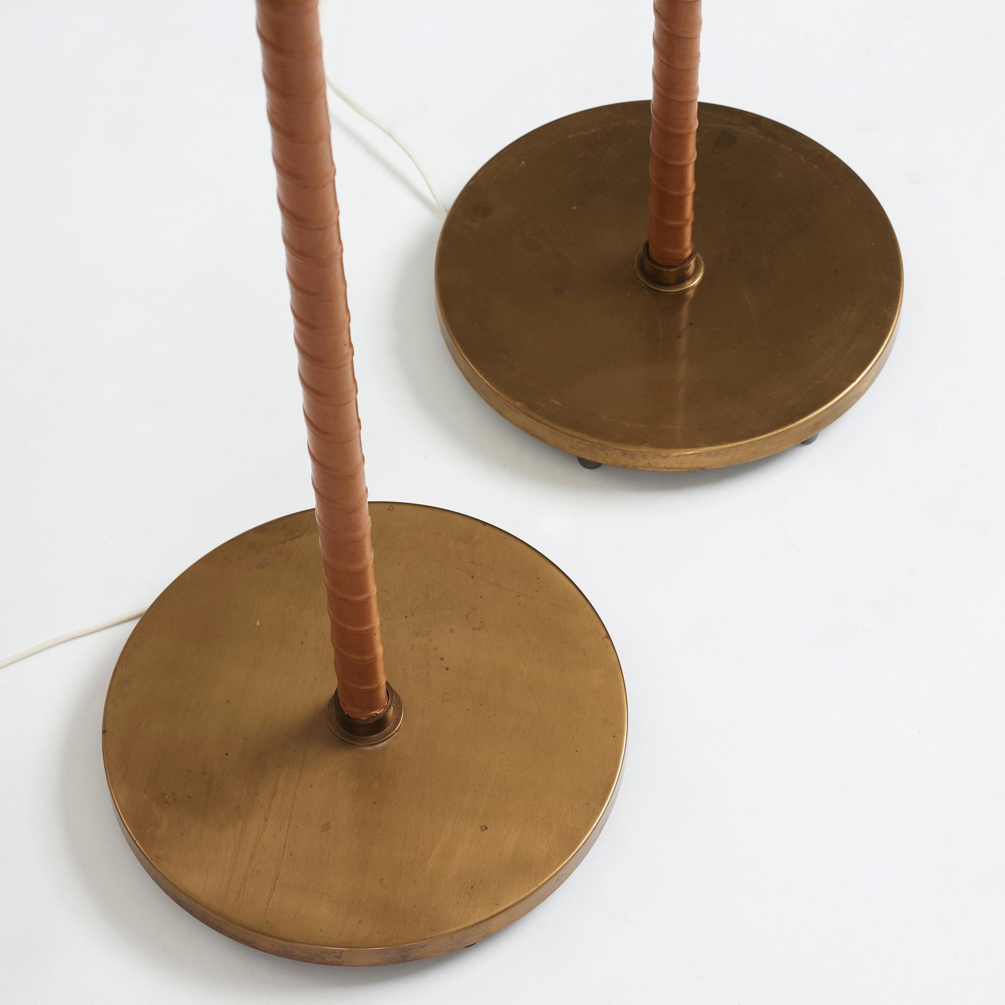 Harald Notini, a pair of floor lamps, model "15242", by Böhlmarks, Sweden 1940-50's.