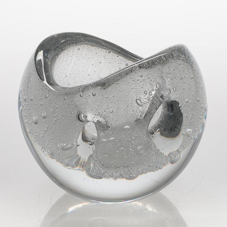 Timo Sarpaneva, skål, "Hiidenhelmi" (Jättens pärla), signerad Timo Sarpaneva Iittala -56.