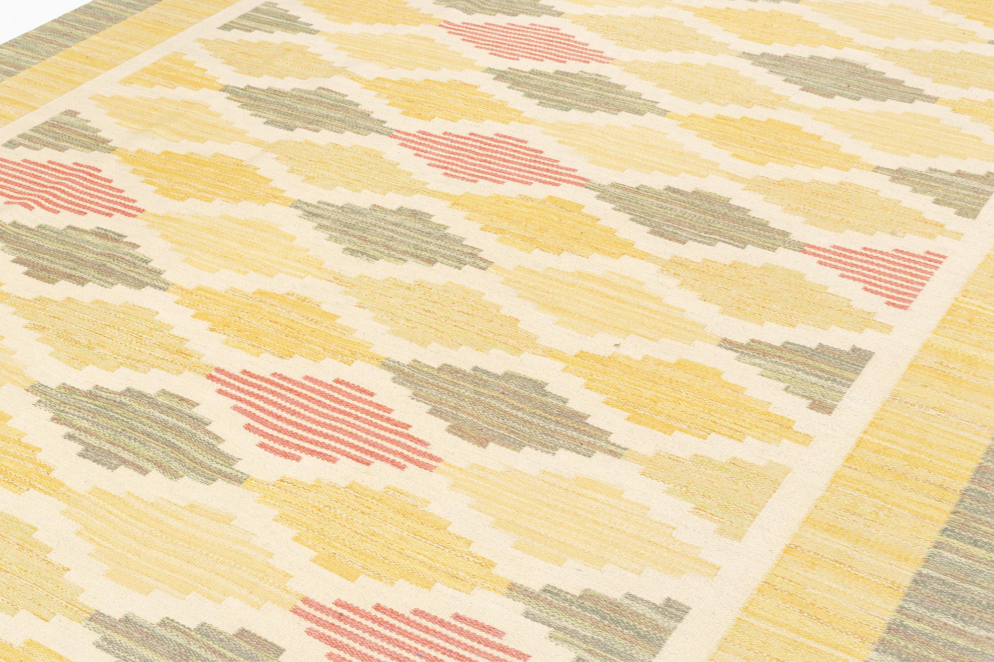 A carpet, flat weave, ca 380 x 247 cm.