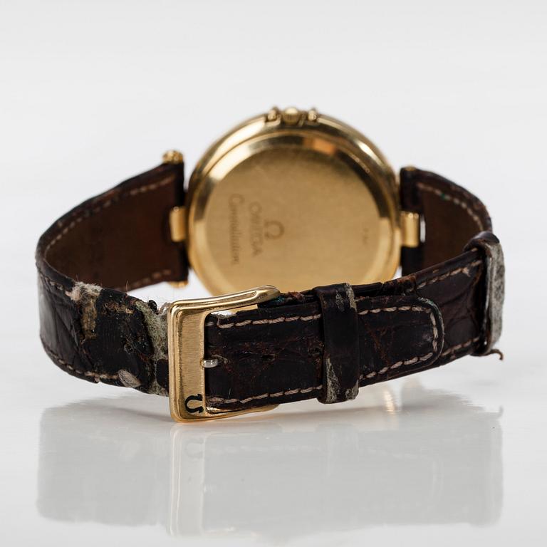 ARMBANDSUR, herr, 18k guld, Omega Constellation, 1980-tal.