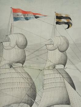 W Rijnbend, 18th century, "The Ship of the City of Schiedam".