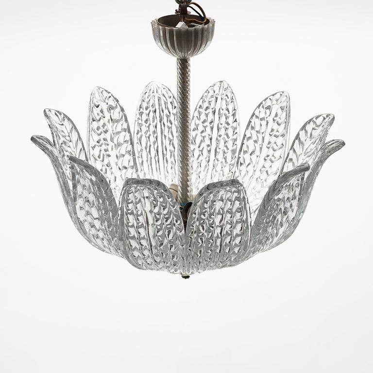 Fritz Kurz, a ceiling lamp, model "KD 946/1", for Orrefors, Sweden, 1940-50s.