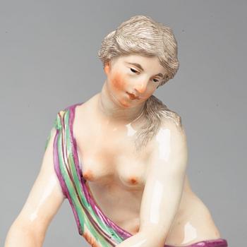 A Ludwigsburg allegorical porcelain figure, Germany, late 18th Century.