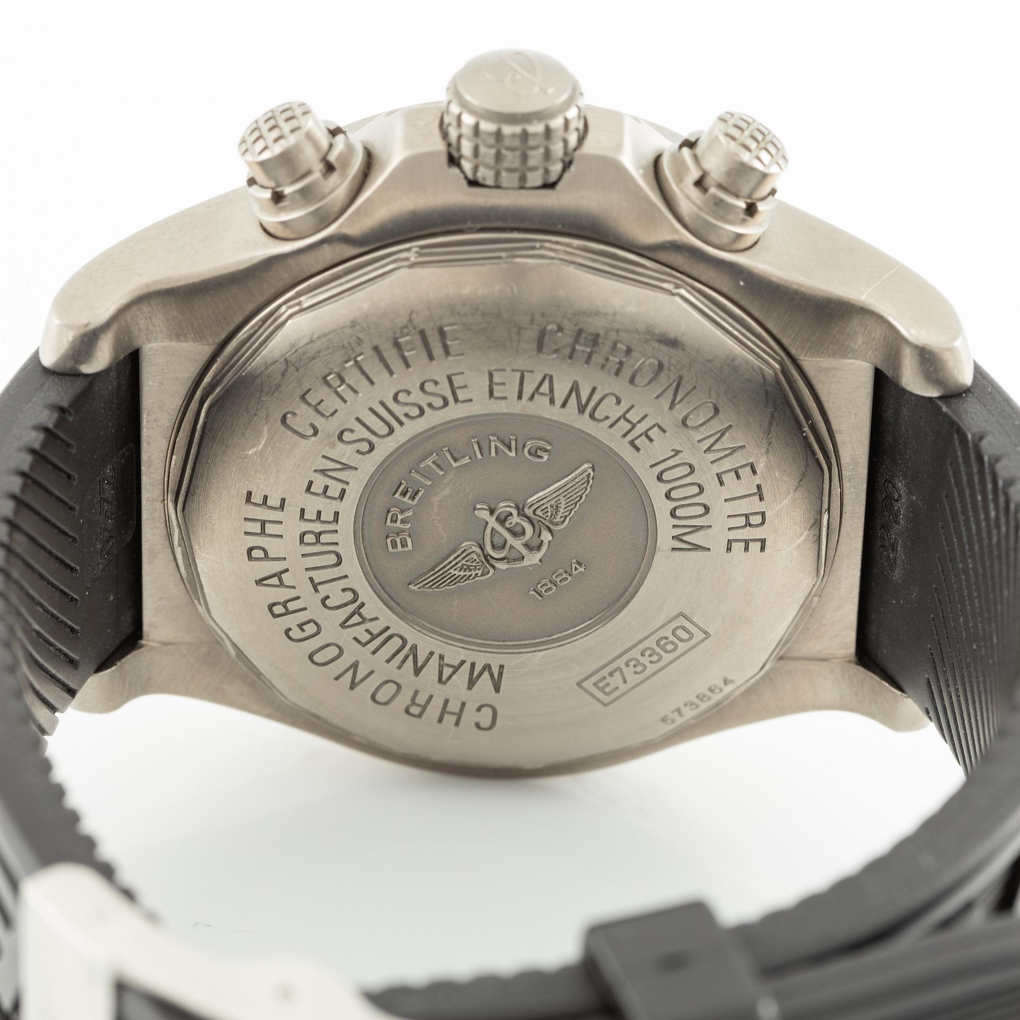 Breitling, Chrono Avenger M1, chronograph, wristwatch, 44 mm.