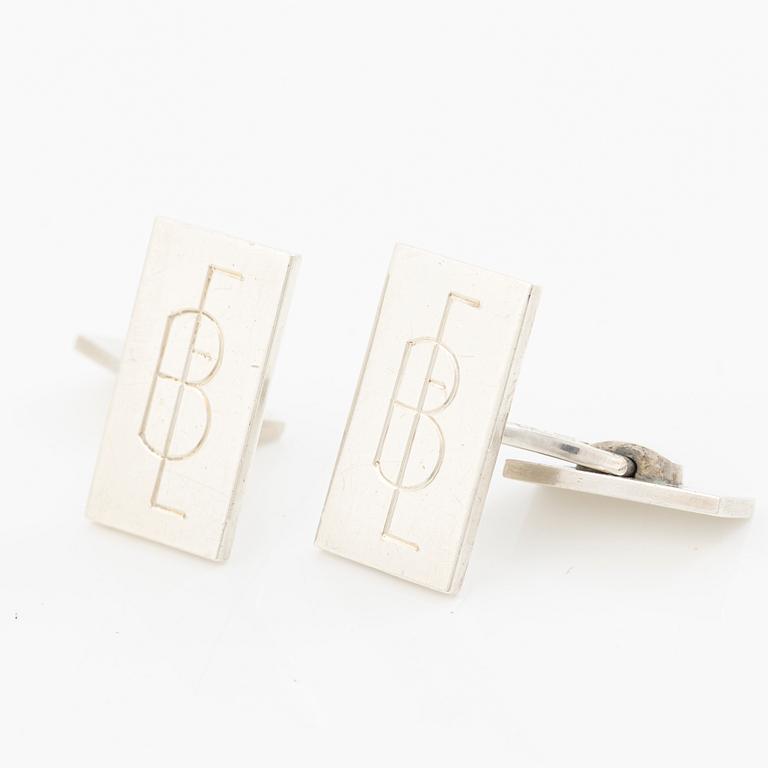 Wiwen Nilsson, A pair of cufflinks with monogram engraving, Lund, 1961.