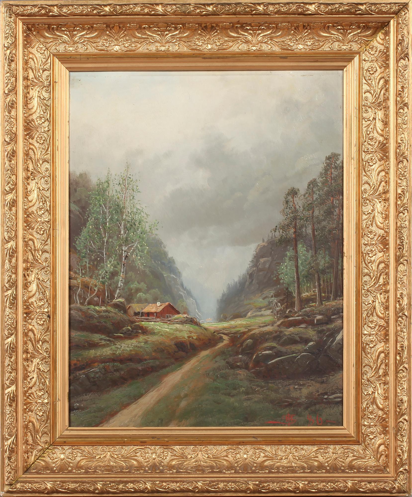 OKÄND KONSTNÄR, olja på pannå, monogramsignerad och daterad "-86" (1886).