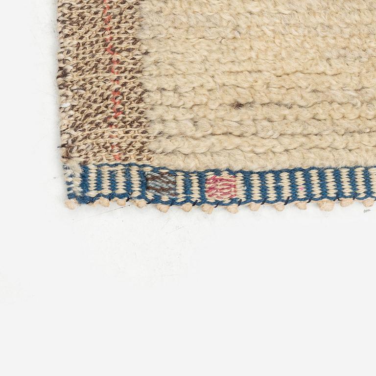 Märta Måås-Fjetterström, a carpet, 'Rutig vit halvflossa', knotted pile in relief, c 196 x 132,5 cm, signed AB MMF.