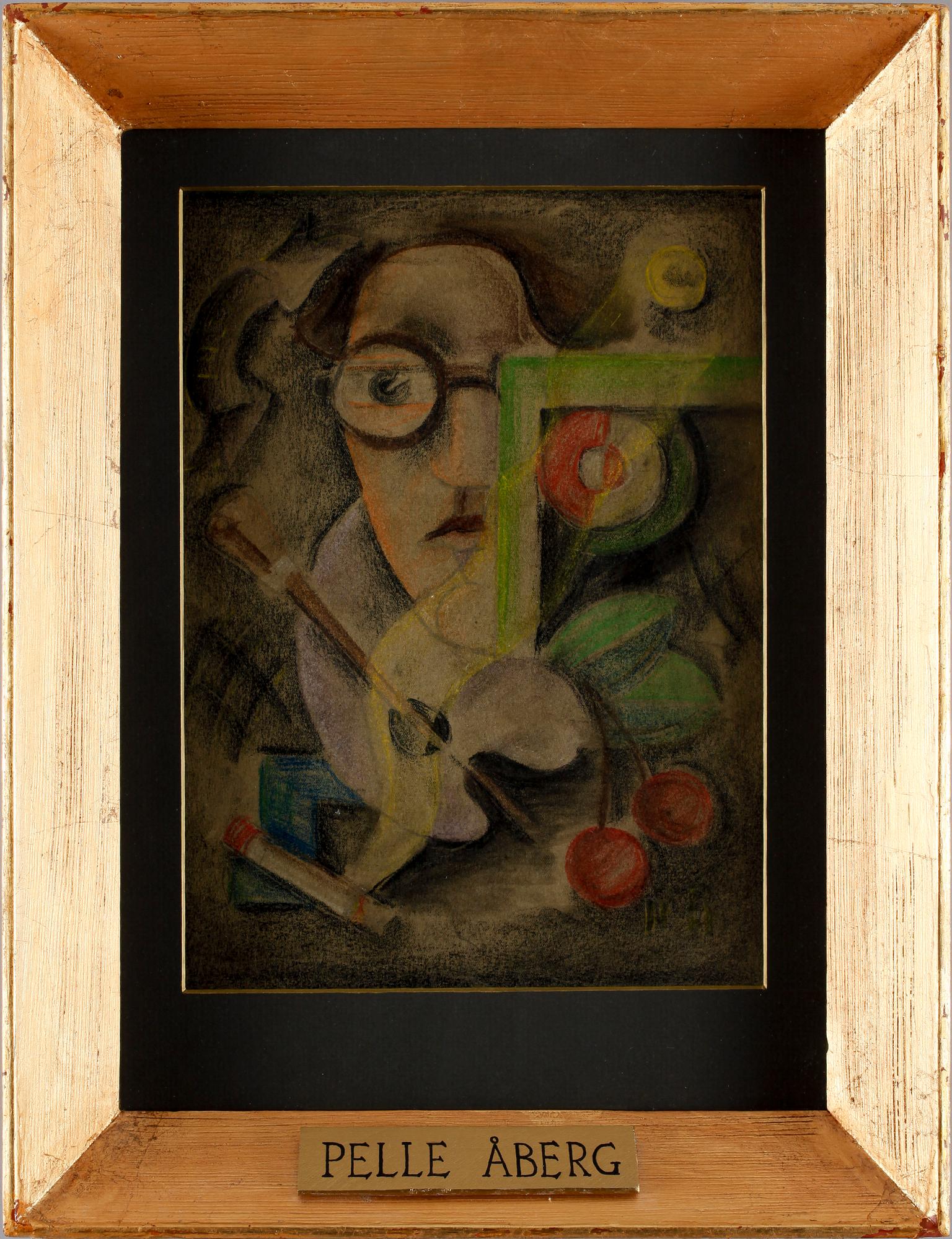 PELLE ÅBERG, blandteknink, sign och dat -31.