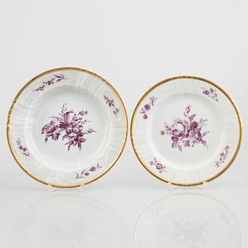A 61-piece porcelain dinner service, Royal Copenhagen, Denmark, early 20th century.