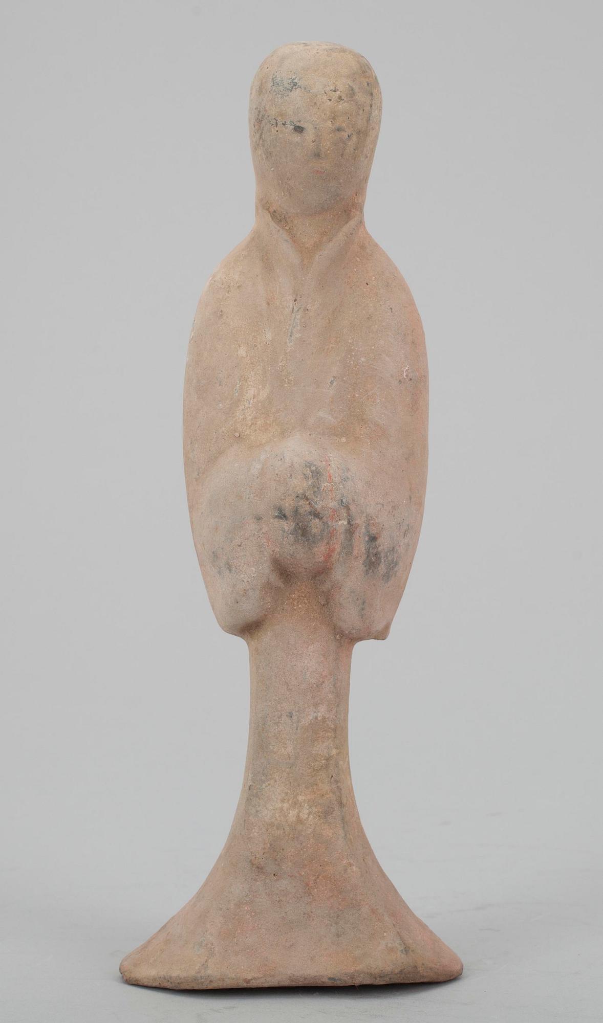 SKULPTUR, lergods, Kina, Han-stil.