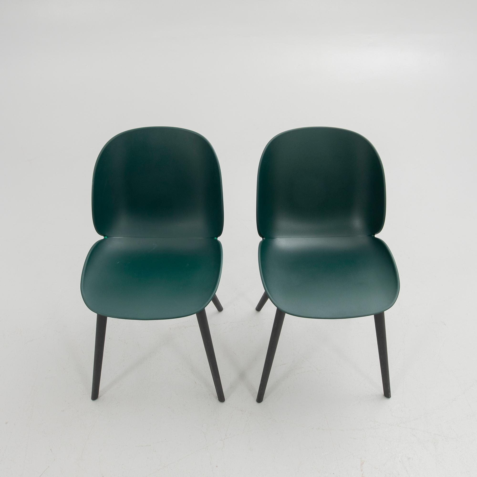 GamFratesi, chairs, 3 pcs, "Beetle Chair", Gubi, Denmark.