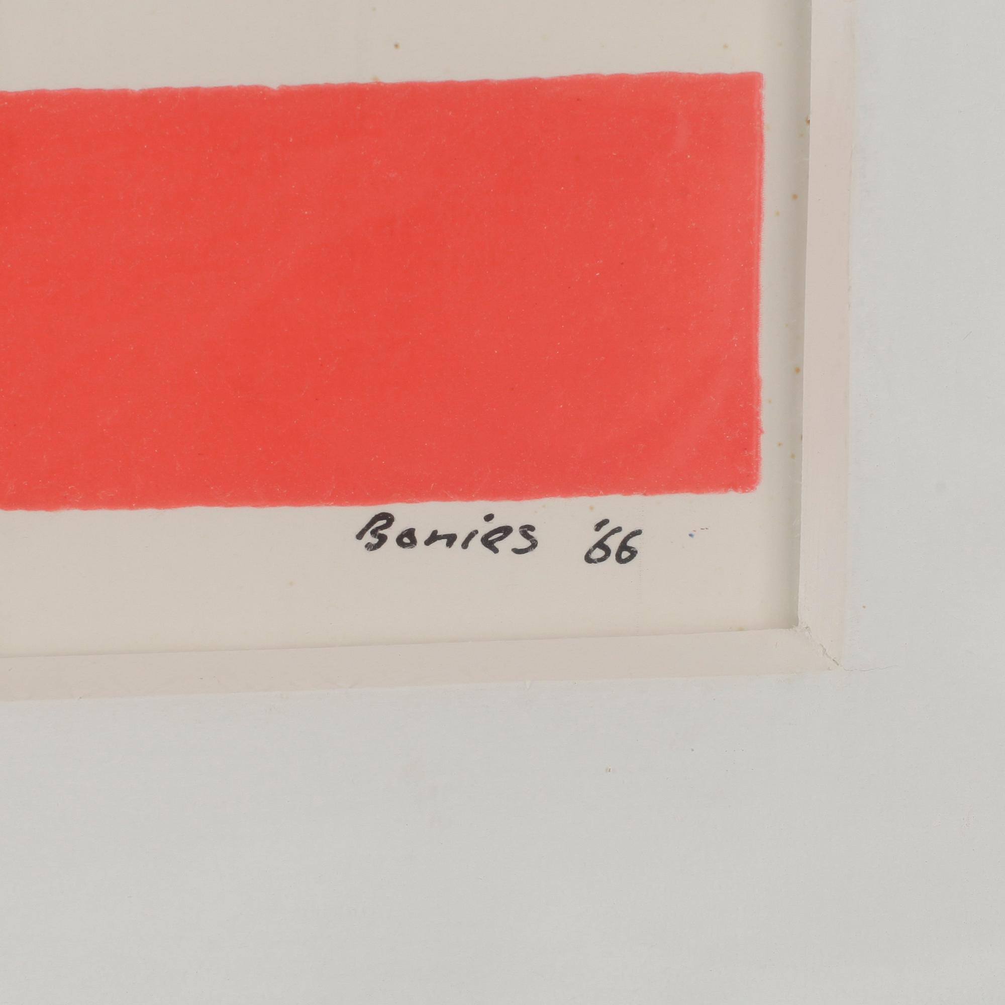 BOB BONIES,  färgserigrafi, signerad o numrerad 13/25. Daterad- 86.