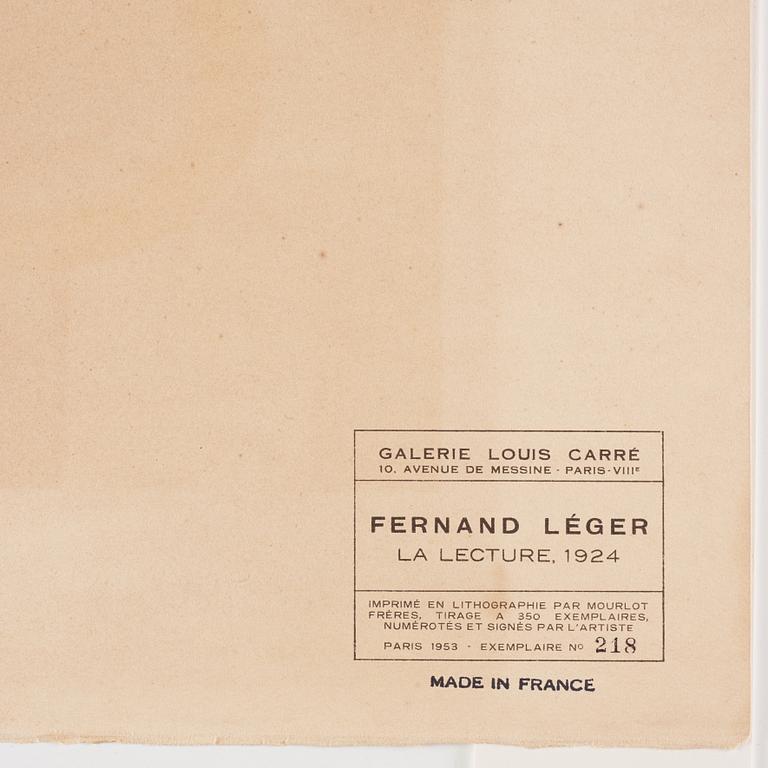 Fernand Léger After, "La lecture".