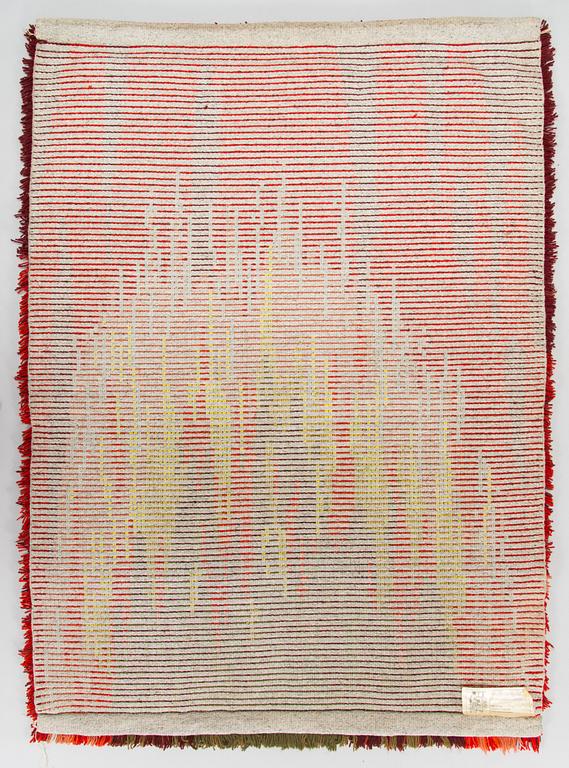 Tuula Saarenpää, a Finnish long pile rug for Kuortaneen Kutomo. Circa 155 x 110 cm.