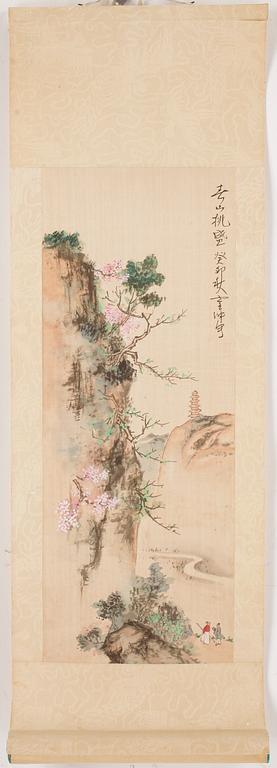 OKÄNDA KONSTNÄRER, rullmålningar 5 st. Japan, 1900-tal.