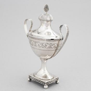 A Swedish late Gustavian Sugar Bowl, mark of Nils Limnelius, Stockholm 1799.