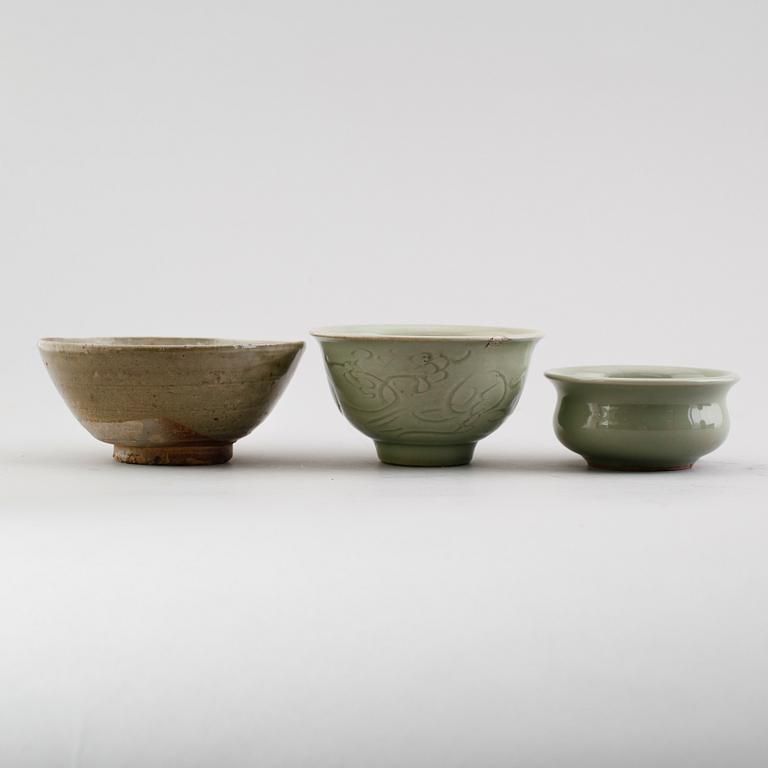 SKÅLAR, 3 st, porslin, Kina, 1900-tal.